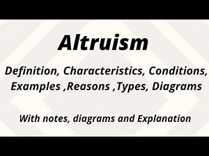 Altruism in organisms with notes