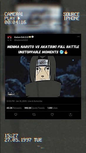 Menma Naruto Vs Akatsuki Full Battle ☠️🔥🗿 #short #trending #anime #viral #short edit 🔥🤯