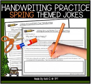 Just A Joke Penmanship Practice to Improve Handwriting for Spring