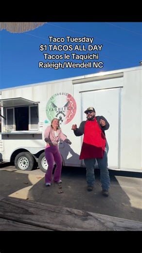 $1 tacos all day (pollo, pastor y chorizo) at both locations! Follow them for more @Tacos Le Taquichi #raleighnc #raleigh #raleighfood #foodtruck #tacotuesday