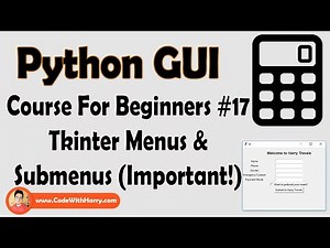 Menus & Submenus In Tkinter Python | Python Tkinter GUI Tutorial In Hindi #17
