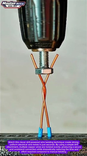 The Fastest Way to Twist Electrical Wires? | Genius Drill Attachment!