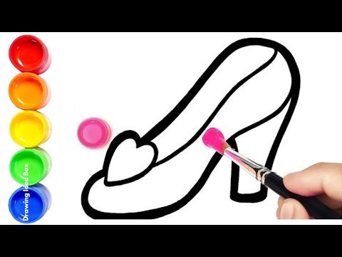 👠🌈 Draw Girl Shoes Heel with Colors & Circles 🎨🦈 | Learn Colors + Baby Shark Song | Yup Yup Go