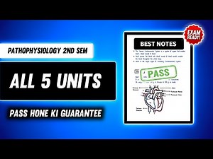 Pathophysiology B Pharm 2nd Semester All 5 Units Oneshot | Important Questions Solution