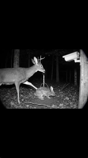 A Deer Saves a Trapped Rabbit in the Forest – Incredible Wildlife Moment