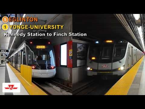 TTC POV Ride: Kennedy Station to Finch Station Via Eglinton Station