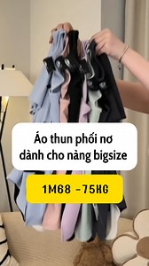 173K views · 1.2K reactions | Áo thun phối nơ dọc siêu hack bụng cho nàng mũm mĩm, bắp tay to  Có size từ 50kg  Che khuyết điểm siêu xinh luôn nha  Chất vải cực co giãn và đứng form nè ————————— Lagi Bigsize K65/30 Tô Hiến Thành, Tp. Đà Nẵng ⏰ Time: 8h30 - 21h ------------- * Insta: @lagibigsize * Shopee: https://shope.ee/3pv1TDXdhO * Tiktok: Lagi Bigsize" | Lagi Bigsize - Thời trang cho người béo | Facebook