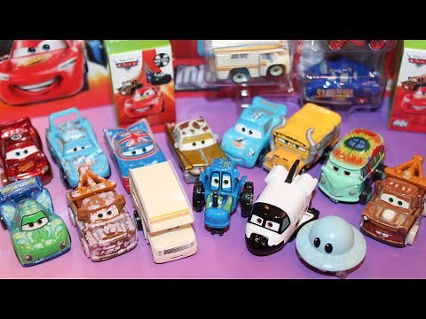 Mattel Disney Cars 2022 Mini Racers Unboxing 30 - Roger, Mator, Larry, Clutch Aid Tractor, The King