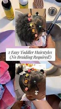 2 Easy Toddler Hairstyles (No Braiding Required!) | Quick & Cute Hair Ideas for Little Girls