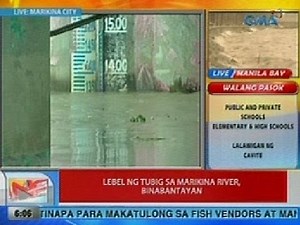 UB: Lebel ng tubig sa Marikina River, binabantayan