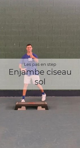 🏆 Les pas en STEP : Enjambe + ciseau sol ! Apprends le step avec moi (lien en bio) #step