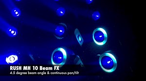 The Martin RUSH MH 10 Beam FX is a compact moving head fixture with an independent, built-in LED ring. This versatile unit creates numerous possibilities to achieve exciting new effects and designs. Learn more: http://bit.ly/2M0O10Z | Martin Professional
