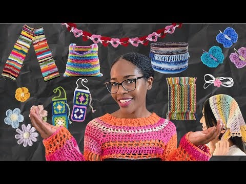 25 UPCYCLE YARN SCRAP CROCHET PATTERNS (free & beginner friendly)