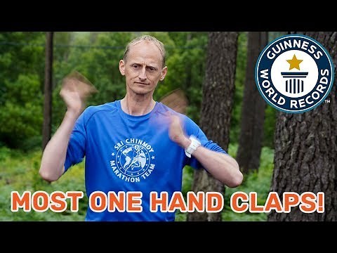 Most alternate one-handed claps in one minute - Guinness World Records