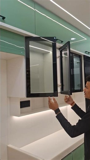 acrylic seat modular kitchen G7 Nano white kitchen platform