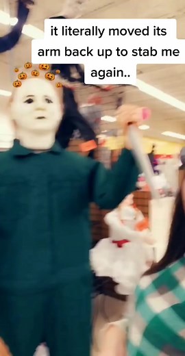 Michael Myers Reacts to Pumpkin Filter Surprise