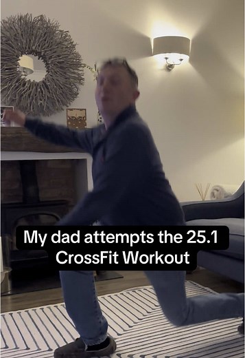 Watch my dad attempt the 25.1 CrossFit workout #crossfitgames #crossfit #25.1 #WOD #thegames #fyp #crossfitopen #fitness #dadsoftiktok #crossfitgames2025 #dadsbelike #dads #GymTok