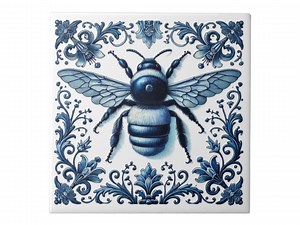 Bee, Delft Blue Tile, Bumble Bee, Kitchen Tile, Bathroom Tile, Backsplash, Bee Decor, Bumble Bee Decor, Bumble Bee Gift, Beekeeper Gift - Etsy UK