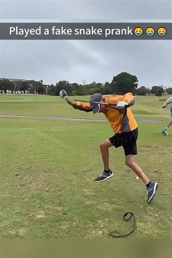 Hilarious Snake Prank on the Golf Course