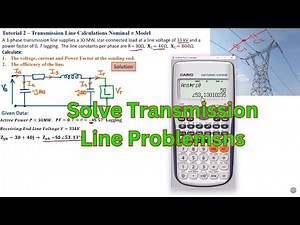 How to Solve Power Transmission Line problem | Medium Lines π (Pi) model