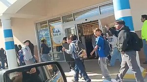 Cell phone footage captured Gladstone Middle School students walking out of school in protest of ICE today @covina626sgv | Covina626sgv