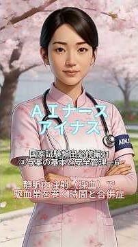 【看護師国家試験】頻出必修問題編31 4月：基礎看護技術・安全管理（全39問） ③与薬の基本と安全管理ー6 静脈内注射（採血）で駆血帯を巻く時間と合併症