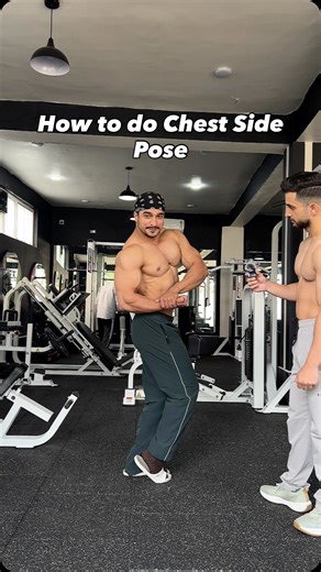 Wani Sahil | How to do Side Chest Pose By @dx_tanzeel . . . . . . . #sidechest #posing #bodybuilding #gym #fitness #gymmotivation #workout... | Instagram