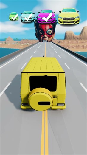 Big Small Cars vs Heroes in BeamNG.drive #49