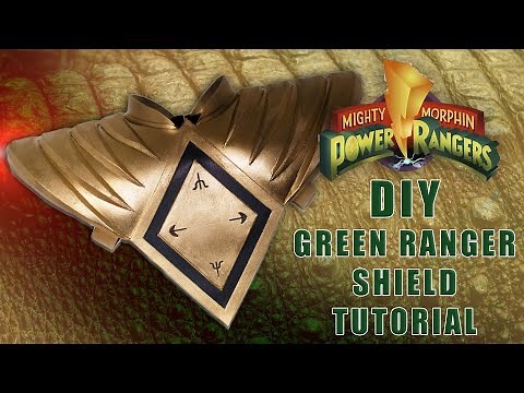 HOW TO MAKE A GREEN RANGER SHIELD TUTORIAL POWER RANGERS / DIY