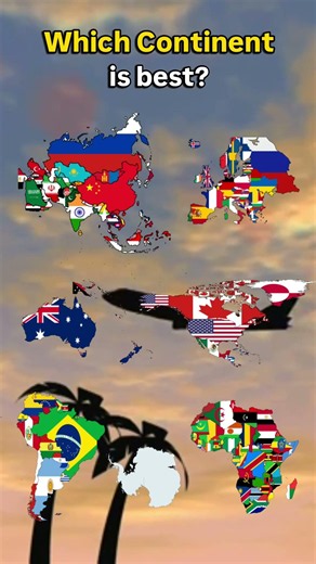 Which is the best Continent? #world #asia #america #map #africa #australia #country #comment #europe