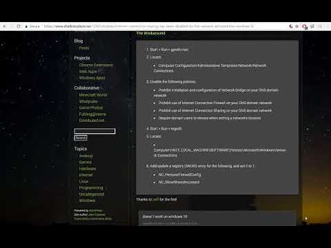 Solve network sharing has been disabled by administrator Windows 10