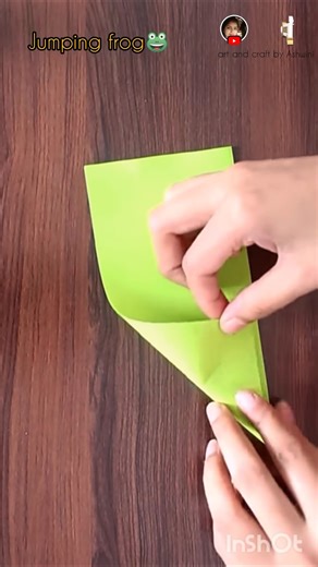 DIY Jumping frog🐸 paper frog #diy #artscraft #paperfrog #shorts