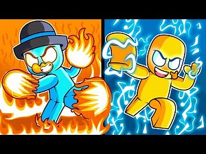 Roblox pero tenemos PODERES ELEMENTALES!