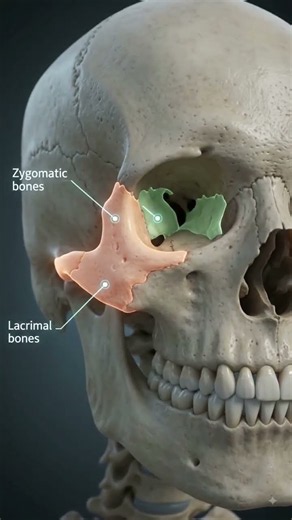 🦴🔥 FACIAL BONES: Anatomy, Structure & Parts | 3D model Facial bone, animation video #shorts #viral