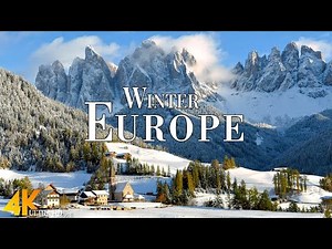 Winter Europe 4K Ultra HD • Stunning Footage Europe, Scenic Relaxation Film with Calming Music.