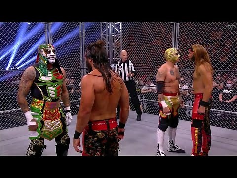 The Young Bucks Vs Lucha Brothers Steel Cage Full Match All Out 2021 | AEW All Out 2021 Highlights