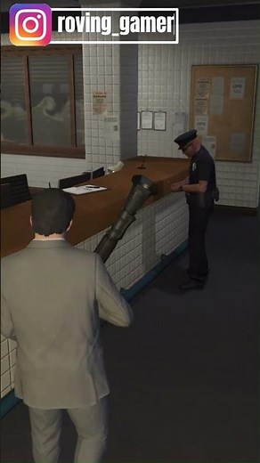 I entered Police Station with RPG #roving_gamer #gta