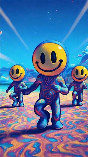 💛🌀 Dancing Acid Smiley | 90s Rave Vibes