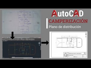 AutoCAD: Camperización de furgoneta / van /camión / camper. Plano de distribución. Delineación 2D.
