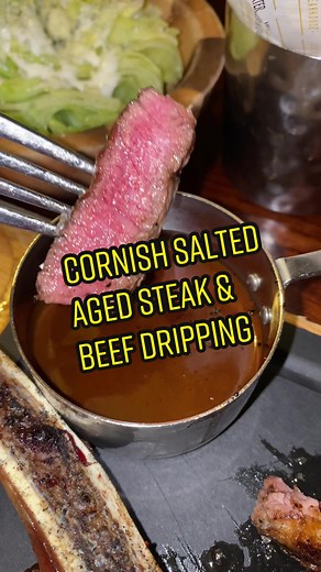 Delicious Corned Salted Aged Steak & Beef Dripping Sauce Recipe