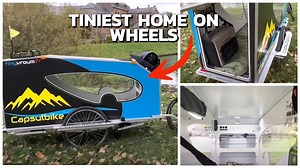 CapsulBike: The e-Bike Trailer That Has Everything, Including Kitchen and Bathroom