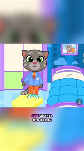 Tom Ready For School, Oversleeps & Enters Ghost Class! 👻 #talkingtomworld #funny #gaming