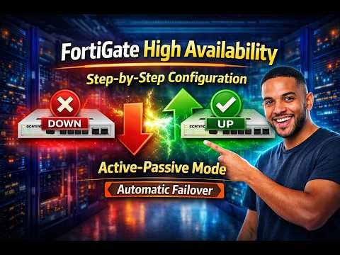 28- FortiGate High Availability (HA) Setup Step-by-Step | Fortinet Training