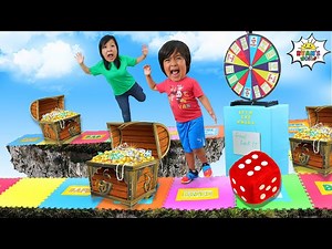 Ryan plays Giant Boardgames in Real Life - Videos For Kids