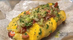 356K views · 1.1K reactions |  It's Carne Guisada, Cheese & Pico De Gallo on a Hot Dog!  David Elder takes you inside The Dogfather for a hot-diggity-dog time >> https://bit.ly/2M4D93l | SA Live | Facebook