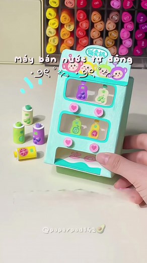Hướng dẫn làm Đồ chơi bằng giấy: Máy bán nước và Máy bán hàng tự động