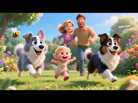 🎵 The Little Bee Goes BUZZ-BUZZ 🐝🎶 | Educational Baby Song | Maggie the Border Collie