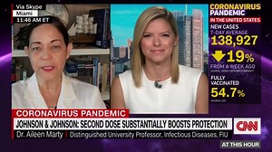 A new study from Johnson & Johnson shows that a second dose of its vaccine substantially boosts protection against symptomatic infection from Covid-19, the company said. Dr. Aileen Marty provides insight on these new findings. | CNN