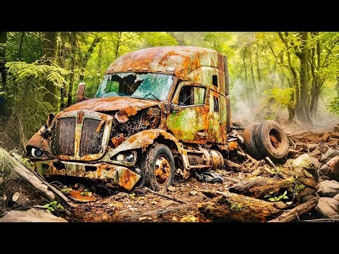 $100 Million Rollover Wreck Kenworth Truck Restoration (Satisfying ASMR)