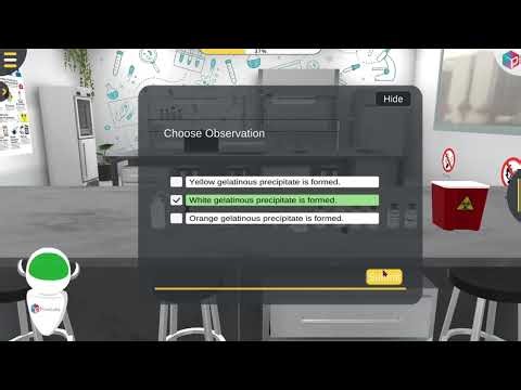 Zinc Basic Radical Test | PraxiLabs Virtual Lab